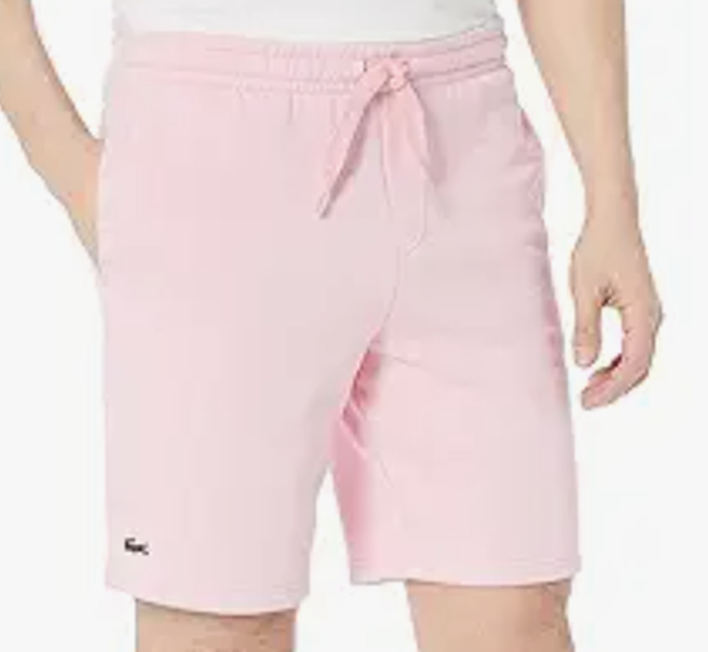 Lacoste Men's Sport Tennis Fleece Short, Lotus Pink XL